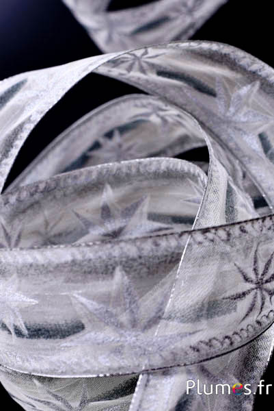 Winterband – Breite 40 mm – weiß-grün-silber  